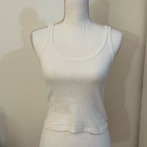 Brandy Melville White Tank Top with adorable details!